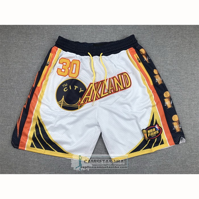 Pantalone Golden State Warriors Stephen Curry 2022 NBA Finals Blanco